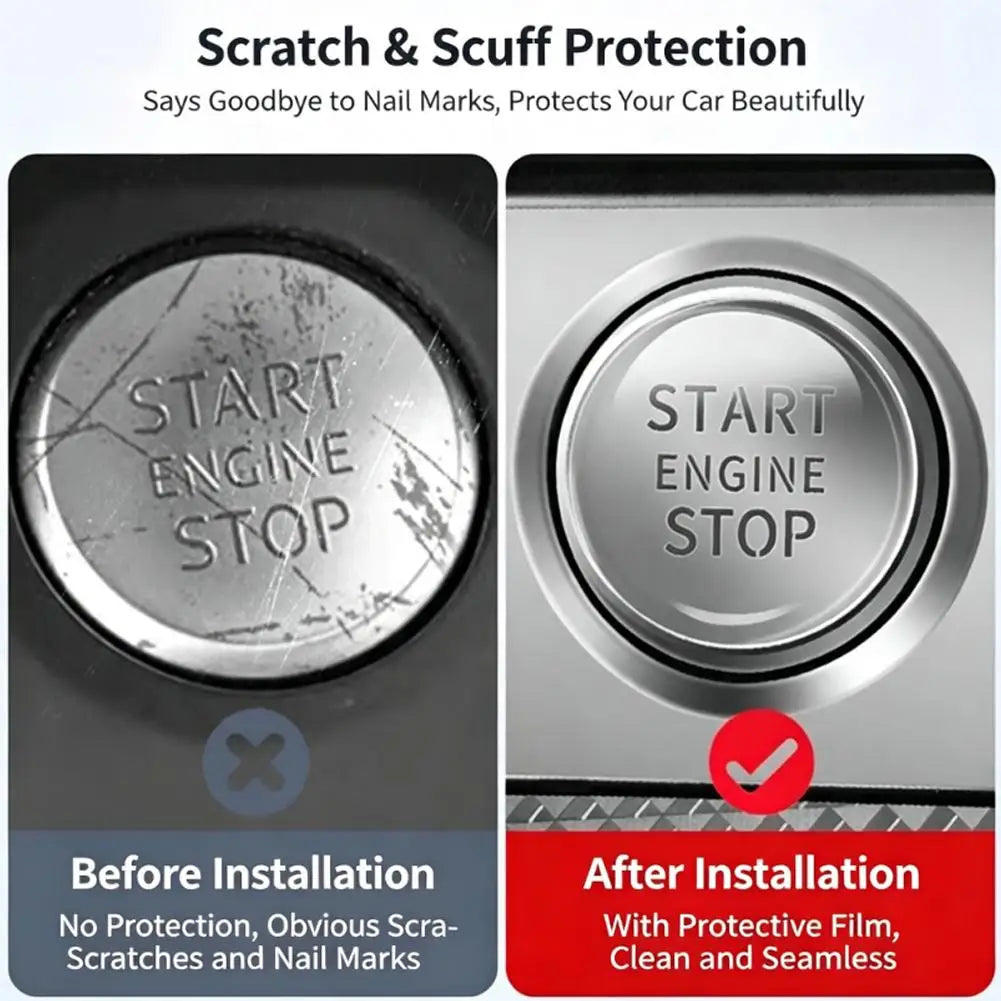 Engine Start Button Protective Cover – Clear Epoxy Sticker Button Protector Sticker SPOT