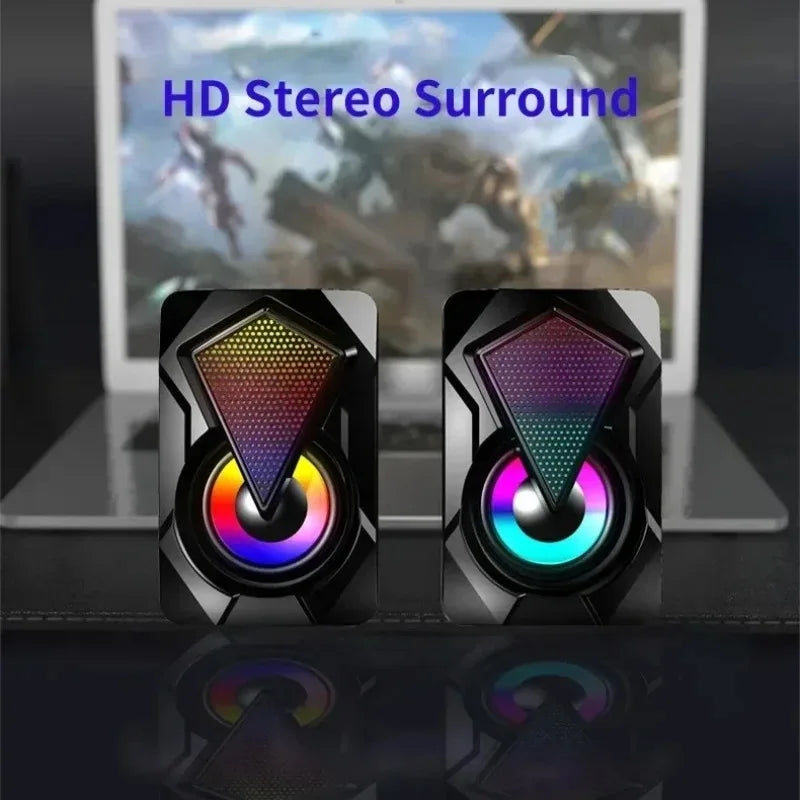 NOCCLILI USB Mini Stereo Speakers – Deep Bass for PC & Laptop Computer Speakers SPOT