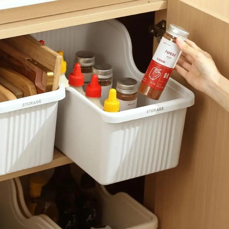 Rolling Open-Top Kitchen Storage Bin with Wheels | Organizer Kitchen Storage Bin SPOT