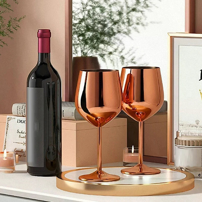 500ml Stainless Steel Goblet – Unbreakable Wine & Cocktail Glass Stainless Steel Goblet SPOT