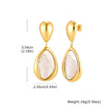18K Gold Geometric Drop Earrings – Stainless Steel Dangle Drop Earrings SPOT ED-1017G02
