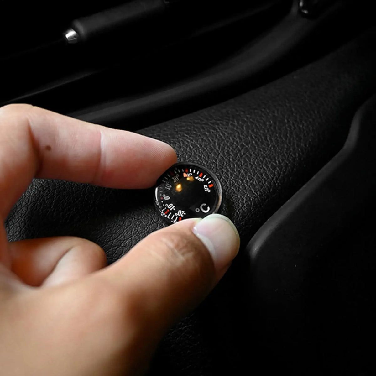Mini Battery-Free Car Dashboard Thermometer | Stick-On Mount Car Thermometer SPOT
