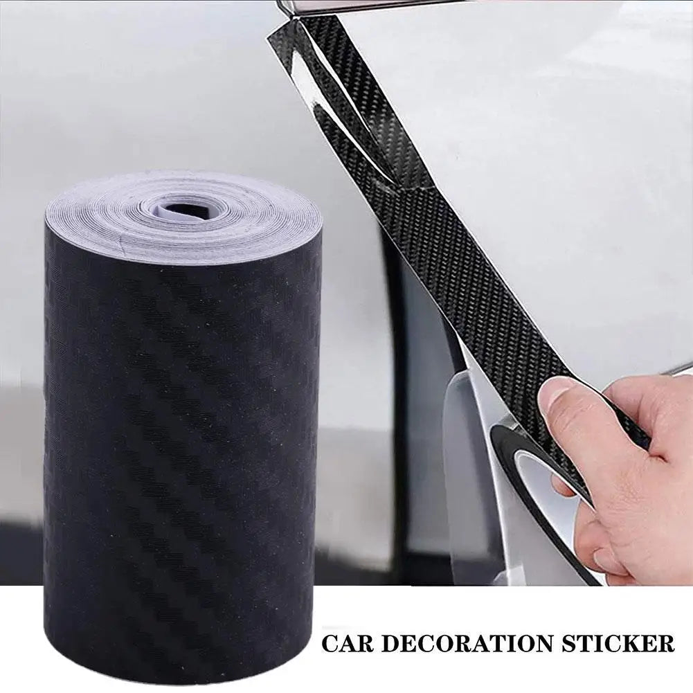 5D Carbon Fiber Vinyl Car Door Sill Protector Strip 5×300cm Car Door Sill Protector SPOT