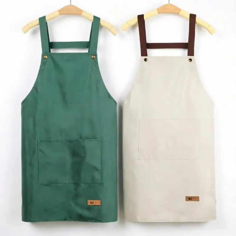 Waterproof PVC Cooking Apron – Unisex Kitchen & BBQ Apron Kitchen Cooking Apron SPOT White G