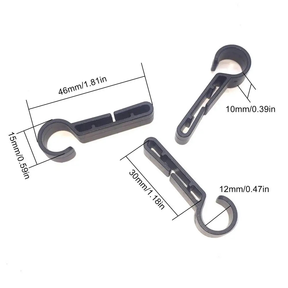 10-Pack Hard Hat Headlamp Clips – Non-Slip ABS Hook Kit Helmet Accessory Clips SPOT a