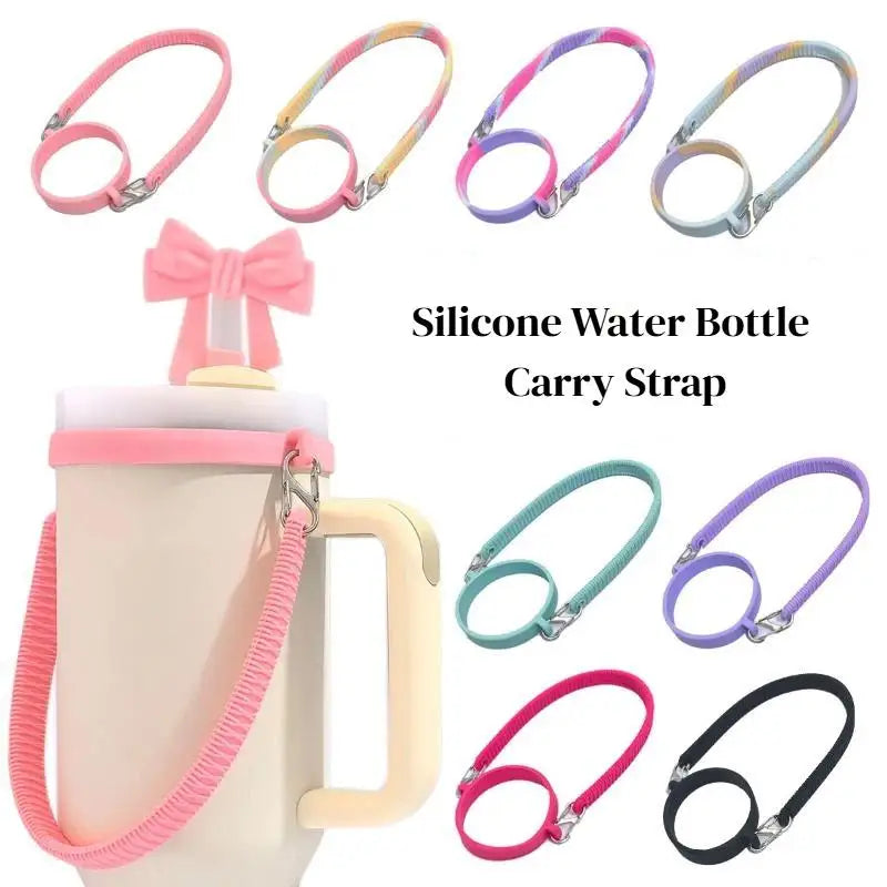 Silicone Water Bottle Sling Strap Carrier – Fits 8–40oz Bottle Carrier Strap SPOT