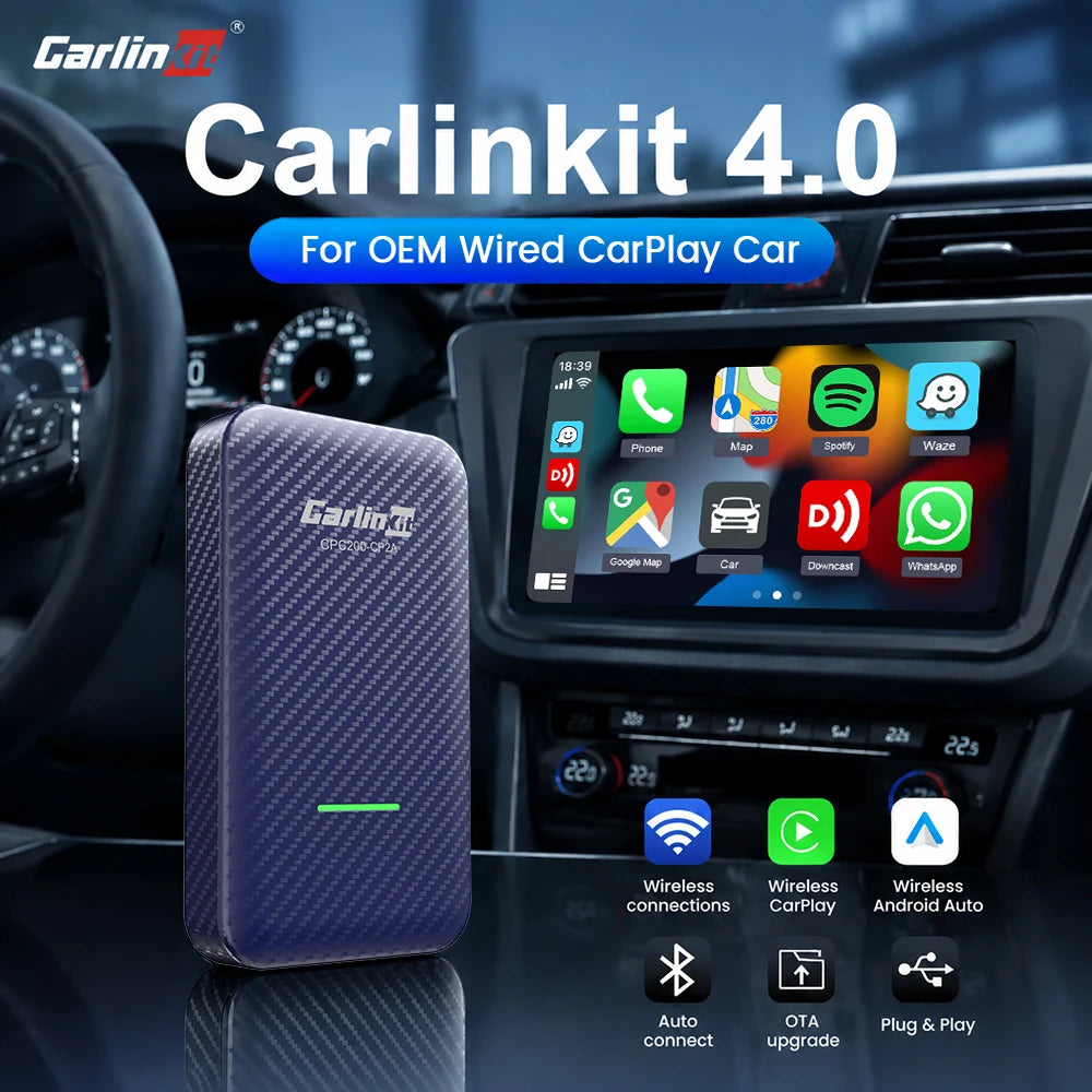 CarlinKit 4.0 Wireless CarPlay & Android Auto Adapter Wireless CarPlay Adapter SPOT