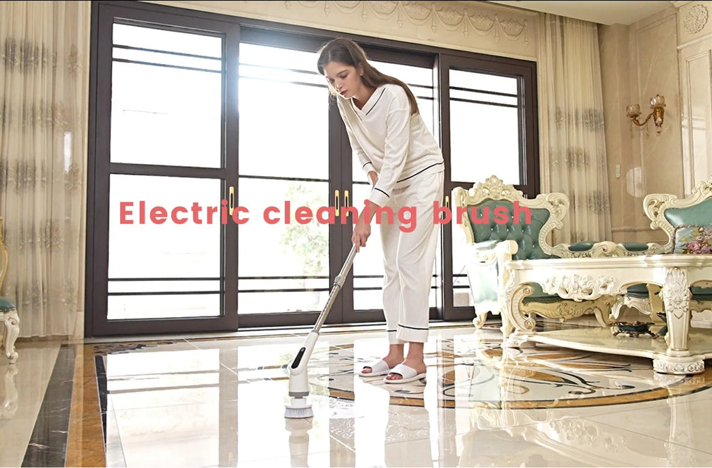 Electric Cleaning Brush Kit – Long-Handle Rechargeable Scrubber Electric Cleaning Brush SPOT