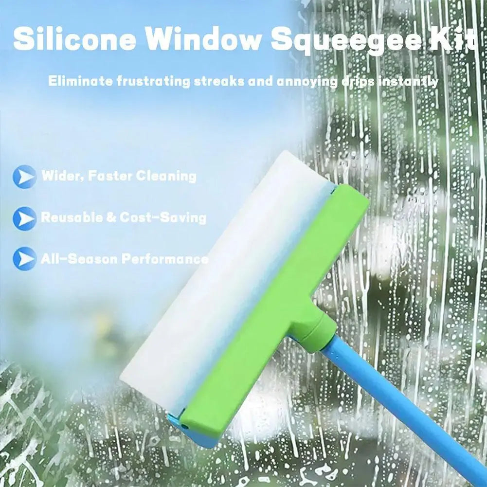 Silicone Window Squeegee Kit – Streak-Free Glass Cleaner Window Squeegee Kit SPOT