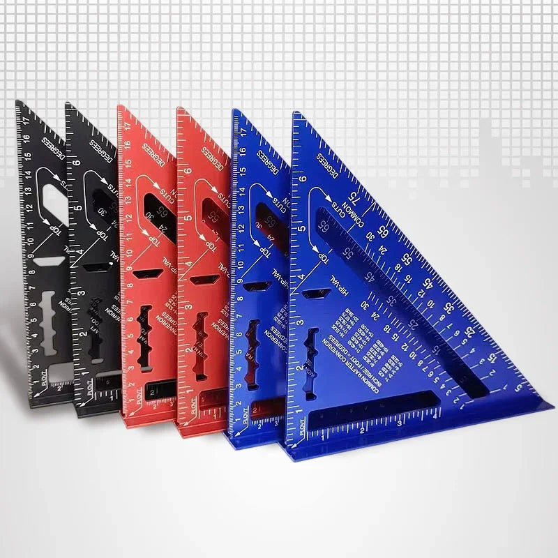 7-Inch Aluminum Speed Square – Metric & Imperial Angle Ruler Speed Square Ruler SPOT