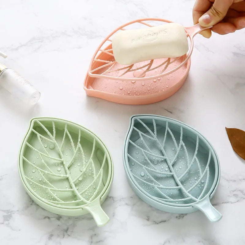 Leaf Shape Soap Dish – Non-Slip Draining Soap Tray, 3 Colors Soap Dish SPOT