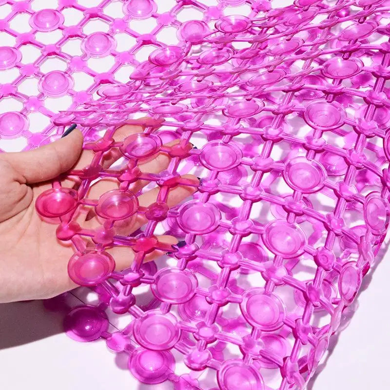 PVC Anti-Slip Bath Mat – 180 Massage Suction Cups, 36×66cm Anti-Slip Bath Mat SPOT