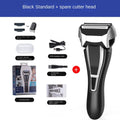 Men's Rechargeable Electric Foil Shaver – Stainless Steel Electric Foil Shaver SPOT Black Spare Blade USB Type-C