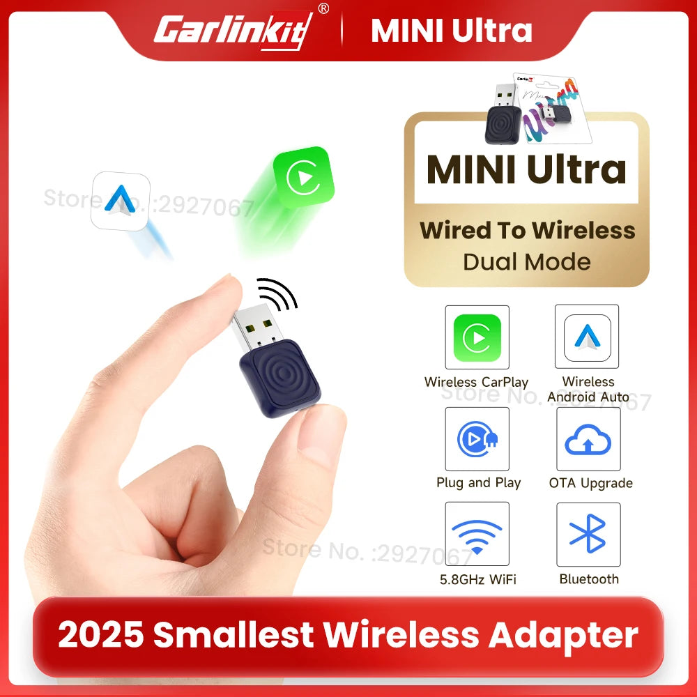 Carlinkit Mini Ultra Wireless CarPlay & Android Auto Adapter Wireless CarPlay Adapter SPOT