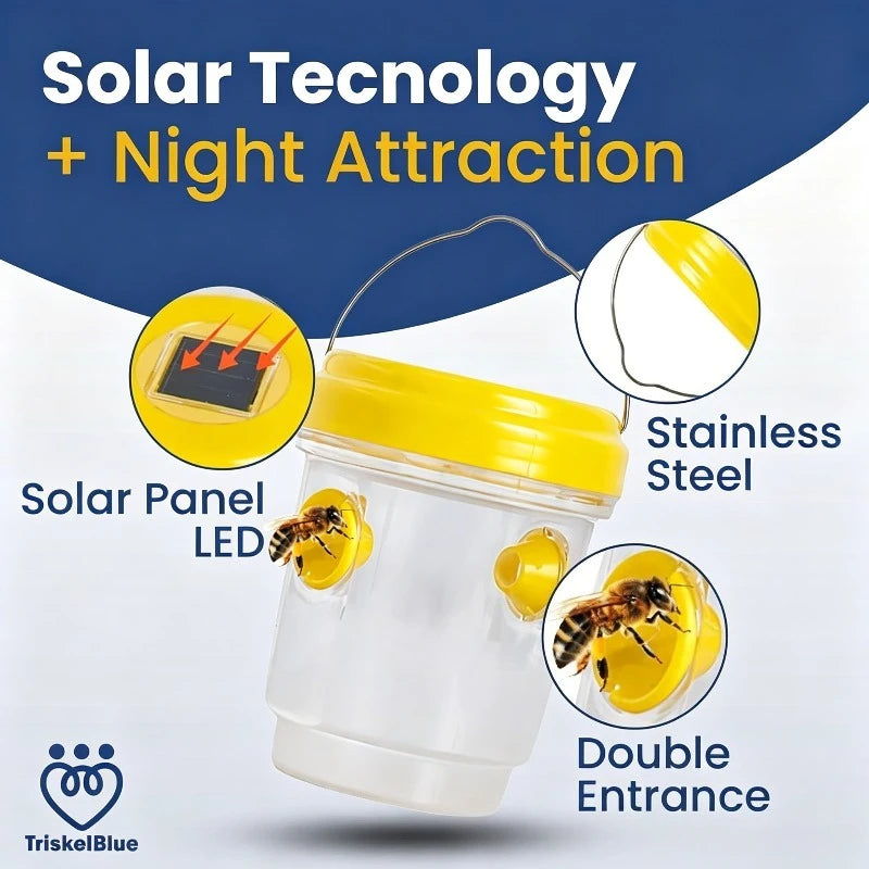 Clear Outdoor Insect Trap with Lid – Fruit Fly & Wasp Catcher Outdoor Insect Trap SPOT