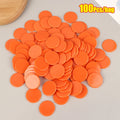 100-Pack Montessori Counting Chips – Math Tokens & Bingo Markers Math Counting Chips SPOT Orange