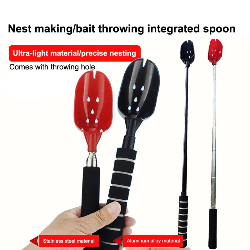 Retractable Bait Casting Scoop – Long Handle Fishing Spoon Fishing Bait Scoop SPOT