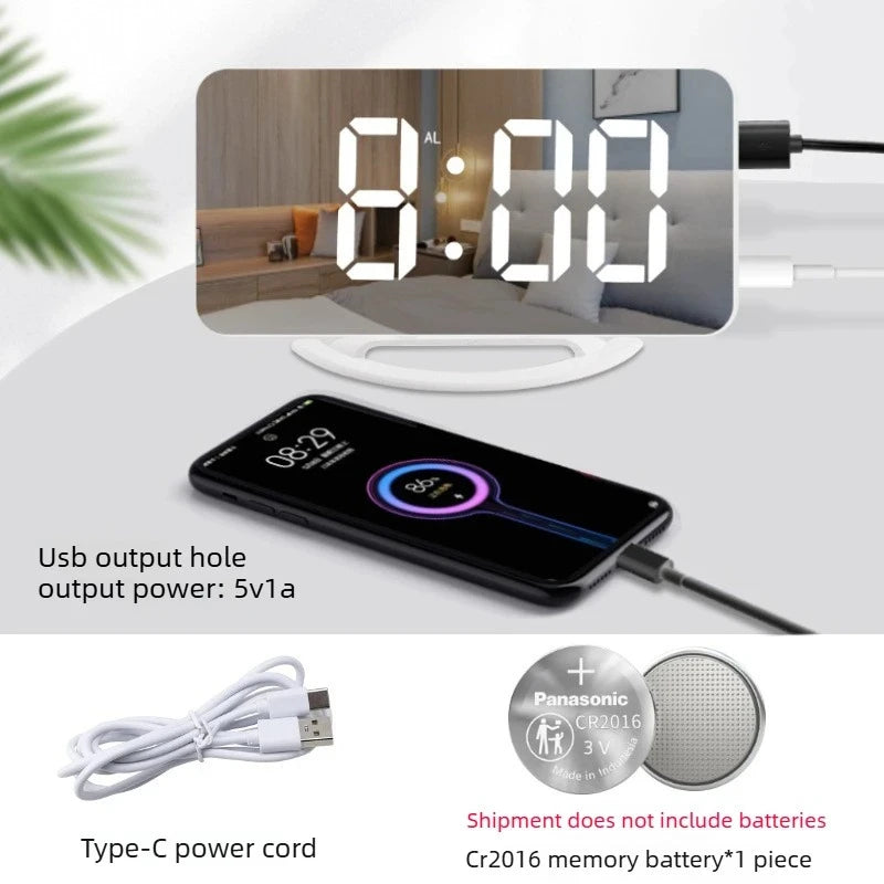 LED Vibration Alarm Clock with Snooze & Night Mode | Bedside LED Alarm Clock SPOT
