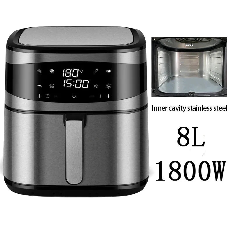 DUTRIEUX 8L Digital Air Fryer – Large Stainless Steel Multifunction Electric Air Fryer SPOT