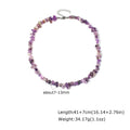Turquoise Crystal Beaded Choker Necklace – Bohemian Women's Beaded Choker Necklace SPOT NC-2863S03