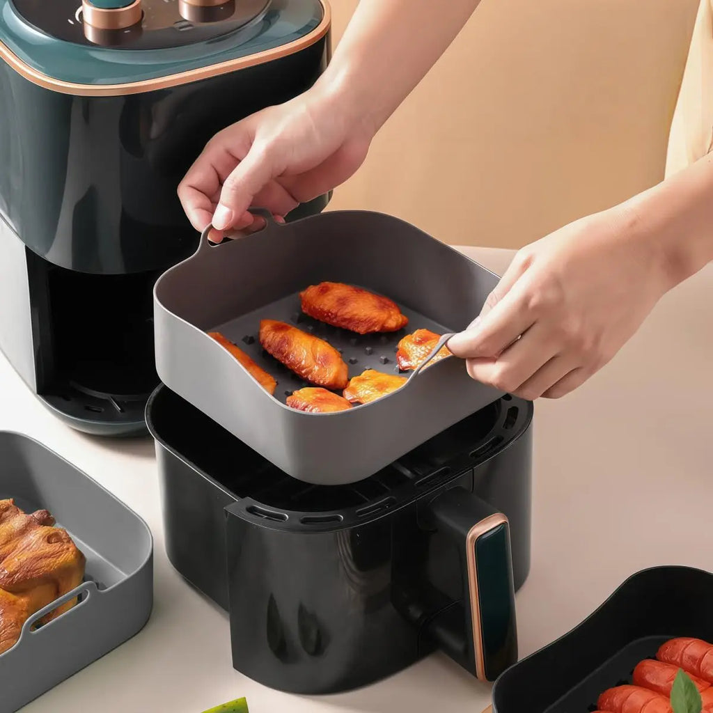 Reusable Silicone Air Fryer Mat – Non-Stick BPA-Free Baking Tray Silicone Baking Mat SPOT