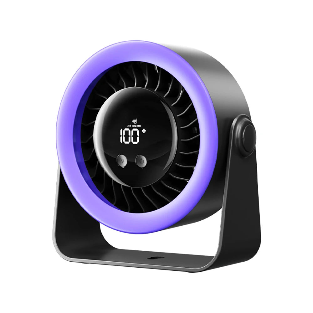 Portable USB Rechargeable Desk Fan – Wall & Table Air Circulator Portable Desk Fan SPOT Dark Grey