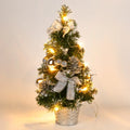 40cm Pre-Lit LED Mini Christmas Tree – Desktop Decoration LED Christmas Tree SPOT Silver 40CM