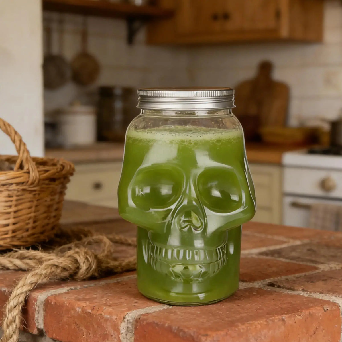 Skull Jars with Lid 500ml & 800ml – Spooky Gothic Storage Novelty Storage Jar SPOT