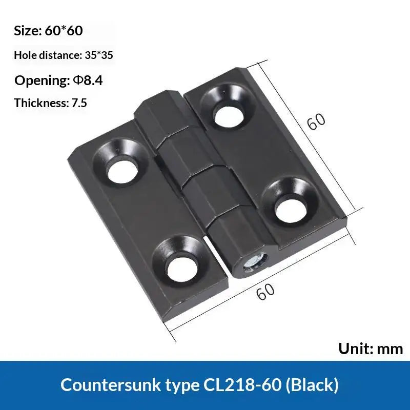 2-Pack Zinc Alloy Cabinet Hinges CL226 – 40/50/60mm Door Hinge Cabinet Door Hinges SPOT Black 60mm