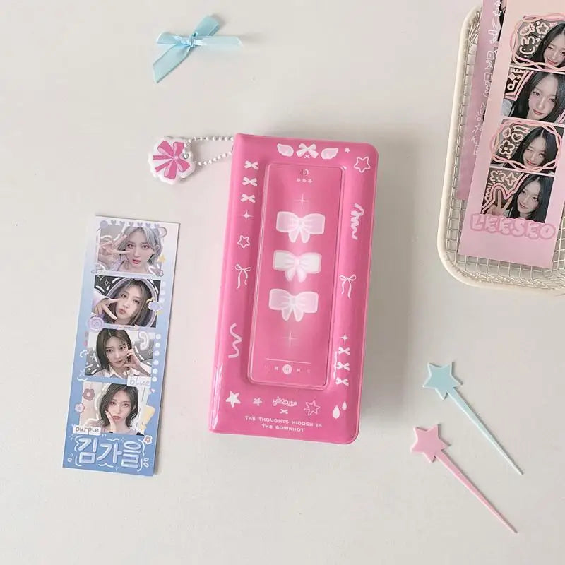 Photo Booth Strip Album – 2x6 Inch, 20 Pages, 40 Photos Photo Strip Album SPOT Rose red