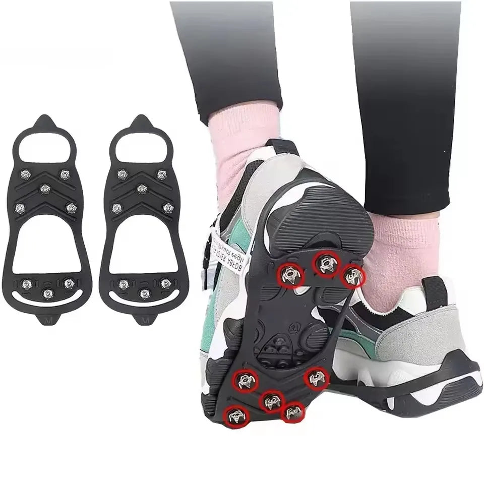 8-Tooth Ice Cleats Crampons – Anti-Slip Snow Shoe Grippers Ice Cleats Crampons SPOT