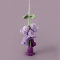 Handmade Crochet Lily of the Valley Hanging Charm Pendant Crochet Hanging Charm SPOT Purple