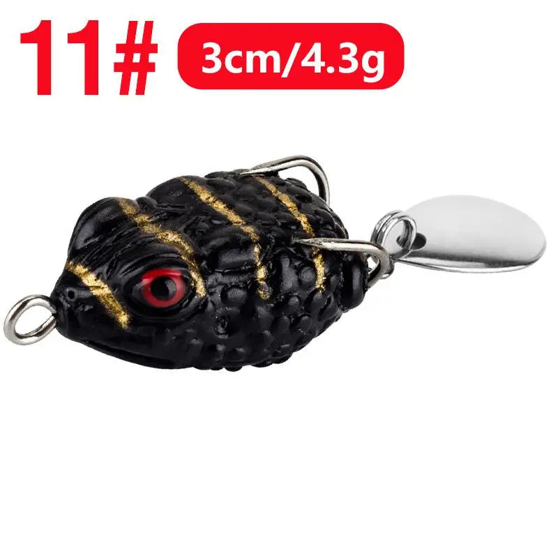Mini Frog Fishing Lure 3cm 4.3g – 16 Colors Double Hook Fishing Lure SPOT A11