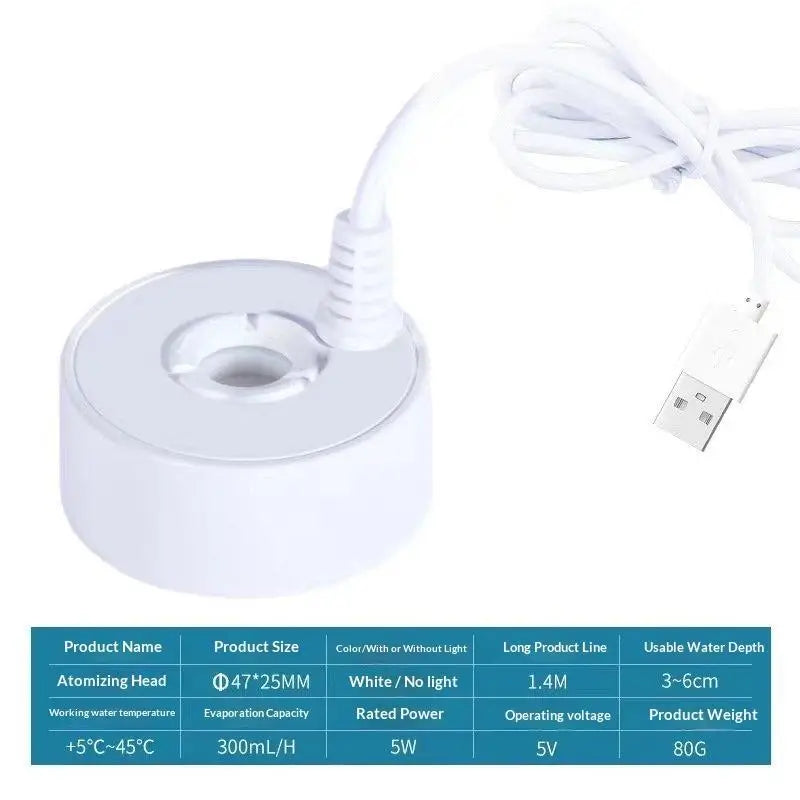 USB Ultrasonic Mist Maker Fogger with LED – Pond & Fountain Ultrasonic Mist Maker SPOT A3