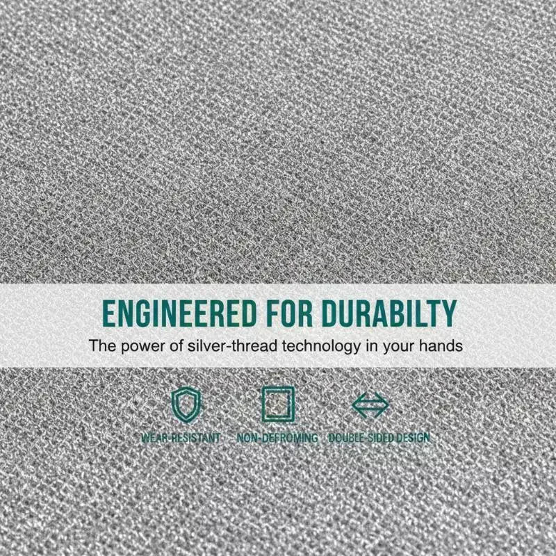 Silver Wire Cleaning Cloths – Non-Scratch Wet & Dry Scrub Pads Cleaning Scrub Cloth SPOT