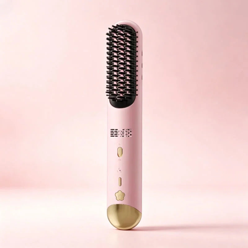 Wireless Ceramic Hair Straightener Brush – 3200mAh Battery Hair Straightener Brush SPOT