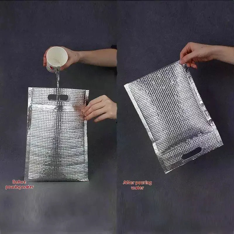 5-Pack Aluminum Foil Insulated Thermal Bags – Food Fresh Insulated Thermal Bags SPOT