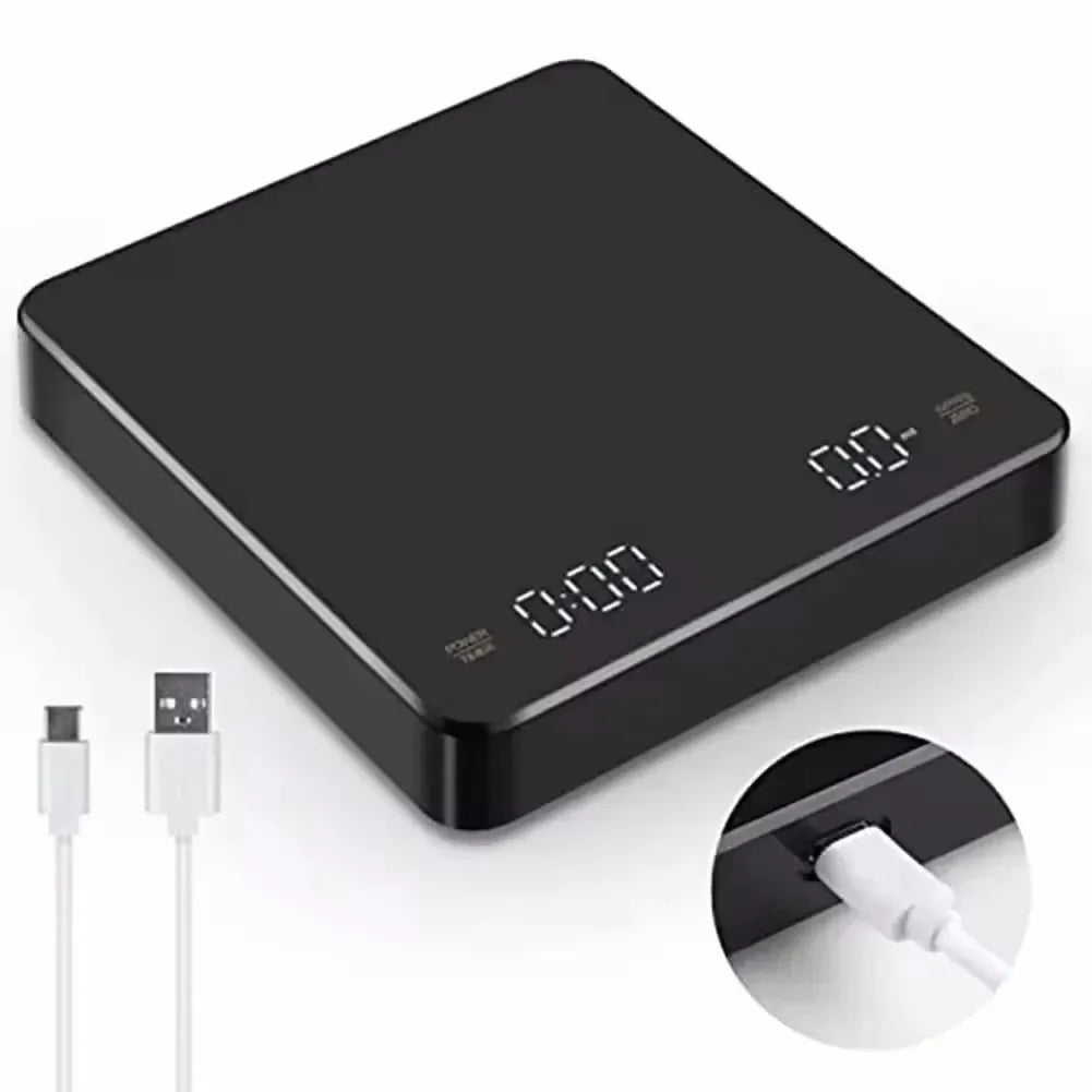 Digital Coffee Scale 0.1g with Timer & USB Charging | 3kg Digital Kitchen Scale SPOT