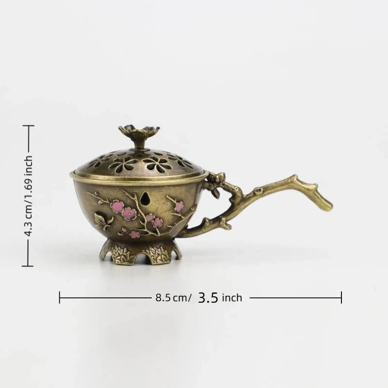 Retro Plum Blossom Incense Burner | Zinc Alloy Hollow Design Incense Burner SPOT