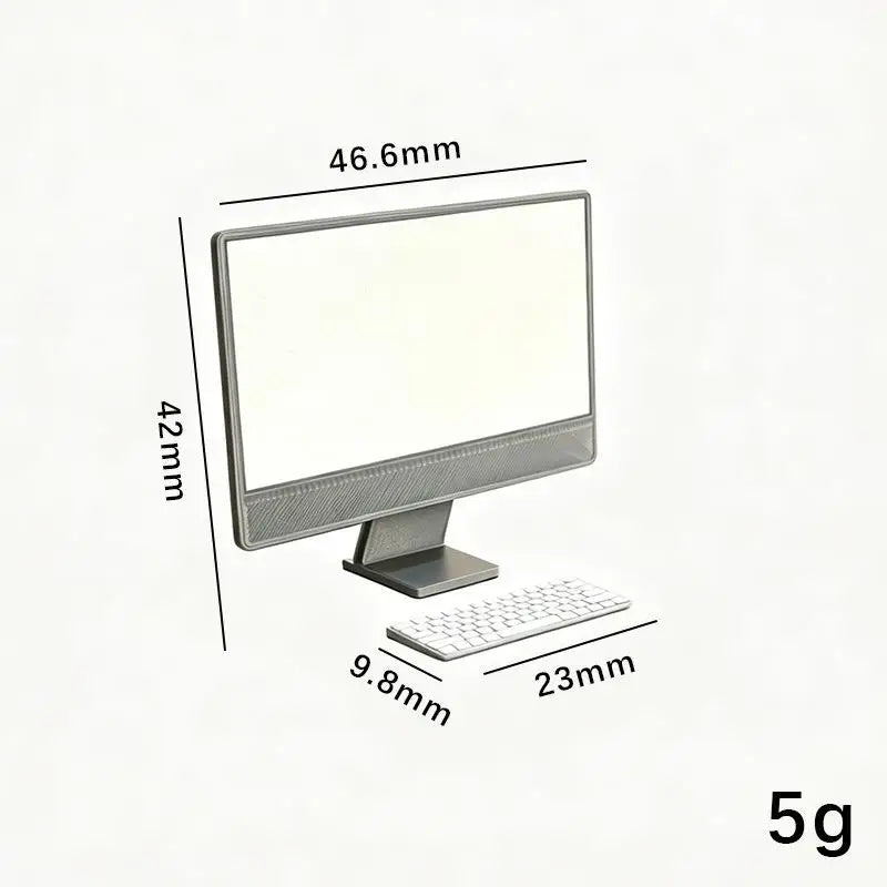 Mini Desktop Computer Model – Dollhouse & Photo Prop Set Miniature Scene Model SPOT A2