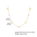 Meaeguet Zirconia Heart Flower Choker Necklace | Gold Chain Choker Necklace SPOT NC-2520G