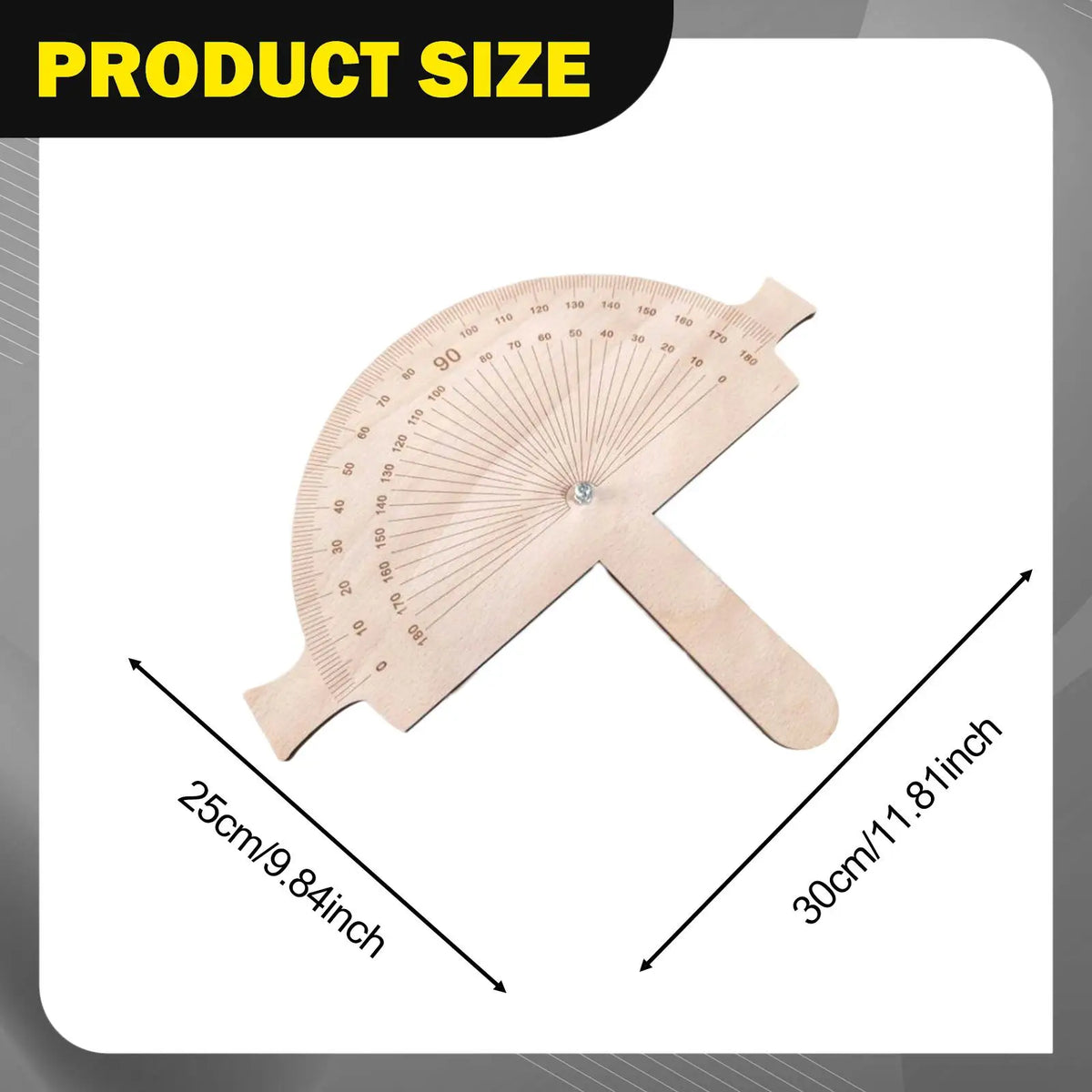 Wooden Angle Protractor – Adjustable Angle Finder Ruler Angle Measuring Tool SPOT