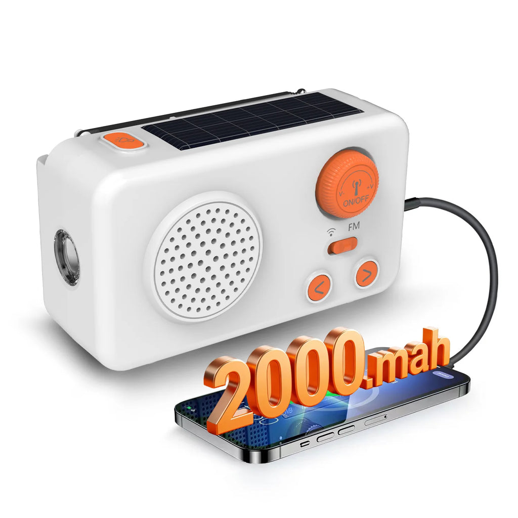 Solar Hand Crank Emergency Radio – Flashlight, Power Bank & SOS Emergency Survival Radio SPOT TB-151SLIYM