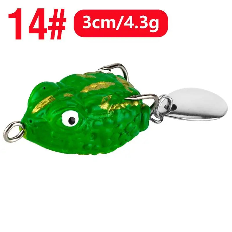 Mini Frog Fishing Lure 3cm 4.3g – 16 Colors Double Hook Fishing Lure SPOT A14