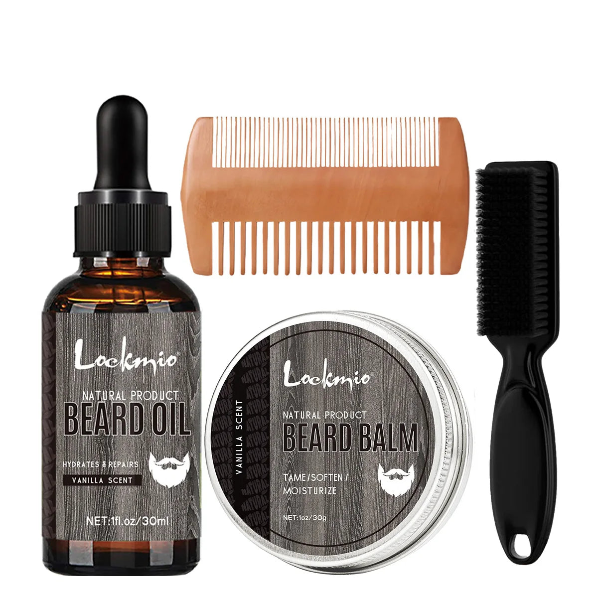 Vanilla Beard Oil & Balm Set – 4-Piece Moisturizing Kit Beard Care Set SPOT Default Title