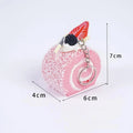 Realistic Cake Slice Keychain – PU Fruit Topping Bag Charm Novelty Keychain SPOT A9