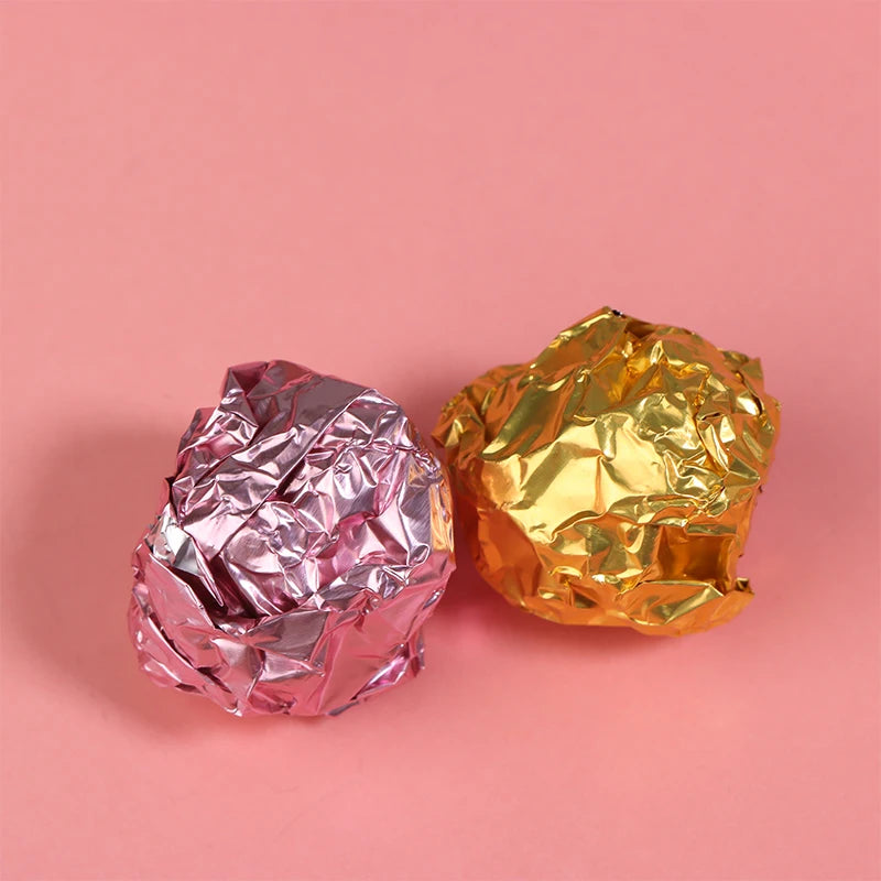 100-Pack Aluminum Foil Candy Wrappers – 8x8cm Glossy Colors Foil Candy Wrappers SPOT