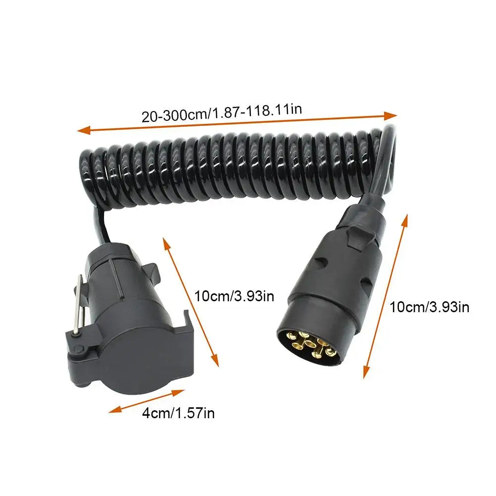 2m 7 Pin Trailer Extension Cable – Male to Female Lead Trailer Extension Cable SPOT