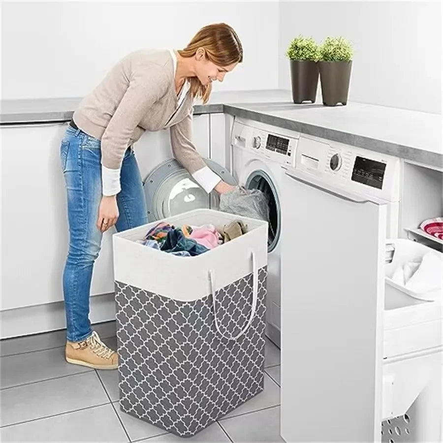 75L Foldable Waterproof Fabric Laundry Basket – Large Capacity Laundry Basket SPOT