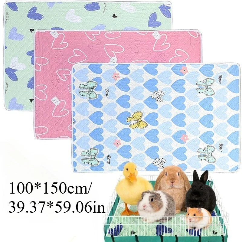 Washable Guinea Pig & Hamster Cage Mat – Anti-Slip Bedding Small Pet Cage Mat SPOT 3pcs 100x150cm